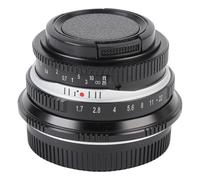 Lens Manuale Manuale F1.7 da 25 Mm con Lenti a Fuoco Manuale di Apertura di Grandi Dimensioni per G1 G3 G5 G6 G7 M4/3 Camera a Specchio a Monte (Nero)