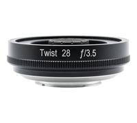 Lensbaby Twist 28 con custodia a conchiglia per Canon RF