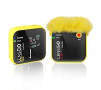 LENSGO 348C 2.4G Wireless Lavalier Microfono System, TF Card Slot Compact 1 Trasmettitore e 1 Ricevitore Wireless Lapel Lav Mic per iPhone Smartphone Fotocamera Vlog YouTube Intervista Videocamera Y-