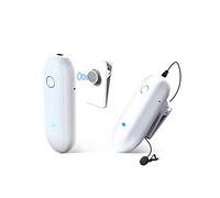 LENSGO LWM-318C - Mini sistema microfono lavalier senza fili Omnidirezionale UHF a 20 canali con 1 trasmettitore/1 ricevitore per Canon Nikon DSLR fotocamera iPhone Android Smartphone-Bianco