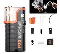 LENSGO Smoke B Machine 40 W con telecomando, portatile, per fotografia, discoteca, matrimoni, feste, DJ, Halloween, (nero)