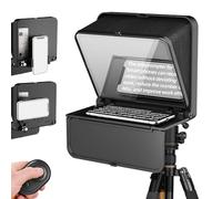 LENSGO TC7S - Prompter portatile per telefono, mini teleprompter pieghevole in un secondo con telecomando, app compatibile con iPhone e Android, per insegnamento online, vlog, live streaming