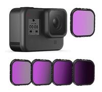 LENSKINS Confezione da 4 filtri ND ND8 ND16 ND32 CPL per GoPro Hero 8 Black, filtro multistrato HD sottile a densità neutra e filtro polarizzatore circolare per GoPro 8 accessori neri