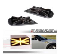Lente affumicata Union Jack Modello Sequenziale Ambra LED Auto Lato Anteriore Indicatori di direzione Luci Per MINI Cooper R55 R56 R57 R58 R59