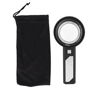 Lente d’ingrandimento per la lettura con doppia lente e luce a LED, lente d’ingrandimento tascabile ergonomica per la lettura e la valutazione di gioielli, illuminazione integrata
