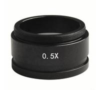 Lente di Barlow per microscopio, 0,3 x, adattatore per montaggio a C, filettatura da 42 mm, per smartphone, fotografia, monetine, strumenti per la creazione di gioielli, colore nero (0,5X)