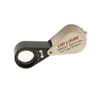 Lente di Gioielli Pieghevole con Luce 21mm Vetro - Argento 30x, Come Descritto