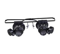 Lente di ingrandimento 20X in vetro ottico con doppia cornice per gioielli e microelettronica Saldatura elettronica Strumento ottico Lente d'ingrandimento