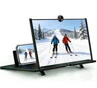 Lente di ingrandimento 3D HD per cellulare, proiettore, ingranditore per film, video e giochi, supporto pieghevole per telefono cellulare con amplificatore per schermo, supporta tutti gli smartphone
