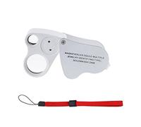 Lente di Ingrandimento da Gioielliere Illuminata LED Lente di Ingrandimento con due lenti, 60X, 12MM e 30X, 22MM, Completa di Confezione da Vendita al Dettaglio