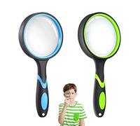 Lente Di Ingrandimento - Lente Ingrandimento 10X - Lente D'ingrandimento Portatile - 75 mm,Per Libri,Mappe E Osservazione Di Insetti,2 Pezzi (1 Blu-Nero, 1 Nero-Verde)