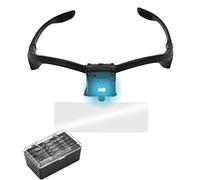 Lente Di Ingrandimento Per La Testa, Lente D'ingrandimento Lente Ingrandimento Con Luce,occhiali Ingrandimento Professionali Per Lettura Saldatura Riparazioni Di Orologiaio