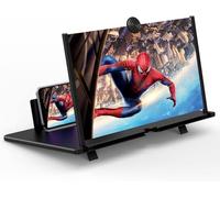 Lente di ingrandimento per schermo del telefono, 30,5 cm, amplificatore per schermo HD 3D ultra trasparente con supporto pieghevole, gadget portatile e roba fresca per uomini, compatibile con tutti