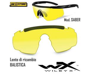 Lente di Ricambio Occhiali Balistici WILEY-X Saber Protezione Balistica GIALLA