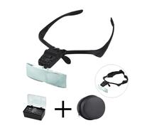 Lente d'ingrandimento 1.0/1.5/2.0/2.5/3.5X for la riparazione degli occhi con 2 luci a LED ottica Fascia for testa Lenti(Magnifier with Bag)