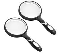 Lente d'ingrandimento 10X grande per lettura, lente d'ingrandimento portatile per bobbies applicata a libri scientifici insetti hobby osservazione Premium morbido gambo mano per anziani bambini