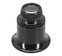 Lente d'ingrandimento 20X, lente d'ingrandimento ottica per riparazione di gioielli e orologi, ispezione antica, strumento in plastica acrilica, nero