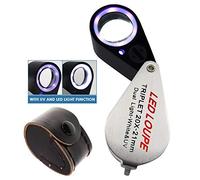 Lente d'Ingrandimento 20X per Gioiellieri con Luce a LED, Lente d'Ingrandimento Tascabile per Gioielli con Luce UV per Occhi, Rocce, Francobolli, Monete, Orologi, Hobby, Antichità, Gemme
