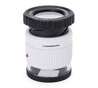 Lente d'ingrandimento 30X con 6 LED luce UV lenti ottiche scala lente d'ingrandimento portatile desktop pieghevole lente d'ingrandimento lente d'ingrandimento per tessile gioielli strumento monete