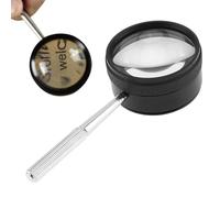 Lente d'ingrandimento - 35 volte X50 mm in metallo ottico portatile | Impugnatura comoda, lente d'ingrandimento più forte e visione chiara | Lente d'ingrandimento per lettura e attività di precisione