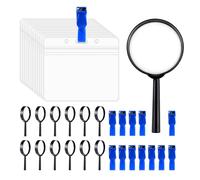 Lente Dingrandimento Bambini 12 Pezzi Plastica Lenti Ingrandimento Portatile Bomboniere per feste di Compleanno,accessori per giochi di ruolo da detective