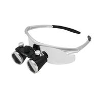 Lente d'ingrandimento binoculare for odontoiatria 2,5X 3, Lenti ottiche ultraleggere da 320-420 mm for chirurgia(Black,3.5X)