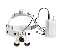 Lente d'ingrandimento binoculare per casco 2.5X 3.5X Lente d'ingrandimento binoculare con luminosità 3W Morsetti per batteria con filtro per faro medico regolabile