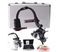 Lente D'Ingrandimento Chirurgica Dentale 2,5X/3,5X, Lampada Dentale Montata Sulla Testa, Lampada Chirurgica Da 5 W, Lente D'Ingrandimento Binoculare,Lampada Frontale Chirurgica Dentisit,3.5X