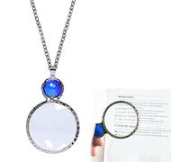 Lente D'ingrandimento Collana,1 Pezzi Ingrandimento,10X Lenti d'Ingrandimento Monocolo con Catena Pendente in Lega per Libri Lettura di Giornali Accessori Cosplay