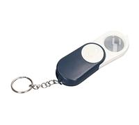 Lente d'ingrandimento con luce, Lente d'ingrandimento tascabile 10x Lente d'ingrandimento tascabile portatile Piccola lente d'ingrandimento pieghevole illuminata Portachiavi con lenti a doppio strato