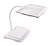 Lente d'ingrandimento da tavolo con 48 LED, ricaricabile tramite USB, per attività di lettura e riparazione in orizzontale o verticale