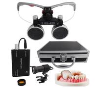 Lente D'Ingrandimento Dentale 2,5X/3,5X, Lenti D'Ingrandimento Binoculari Dentali Con Luce Led Da 5 W, Lenti D'Ingrandimento Da Testa, Per Odontoiatria, Chirurgia, Gioielleria O Hobby,Silver-3.5X