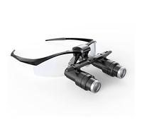 Lente D'ingrandimento Dentale Binoculare Ent Medico Chirurgico Microchirurgia Ingrandimento 4.0/5.0/6.0X (420 mm) Distanza Di Lavoro Occhiali Di Regolazione a Due Vie(Magnification:5.0X, Black)