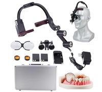 Lente D'Ingrandimento Dentale, Lampada Dentale Montata Sulla Testa 2,5X/3,5X, Lenti Binoculari Da 5 W, Lampada Frontale Chirurgica Per Dentisti, Attrezzatura Da Laboratorio,3.5X