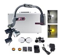 Lente D'Ingrandimento Dentale, Lente D'Ingrandimento Binoculare Portatile Con Faro A Led Per Chirurgia Dentale 2,5X/3,5X, Faro Da Laboratorio Per Dentisti Da 5 W, Per Odontoiatria, Gioielleria,3.5X