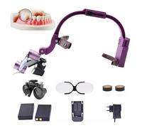 Lente D'Ingrandimento Dentale, Lenti D'Ingrandimento Binoculari Chirurgiche Dentali, Lampada Frontale Senza Fili Da 5 W, Lampada Frontale Dentale, Distanza Di Lavoro: 320 Mm-420 Mm,Purple-2.5X