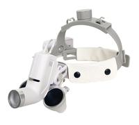 Lente d'ingrandimento dentale montata sulla testa 2,5X/3,5X con faro LED da 5W, lente d'ingrandimento binoculare, ricaricabile per apparecchiature di laboratorio chirurgico dentale(3,5X)