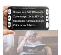 Lente d'ingrandimento digitale portatile, ausilio alla lettura elettronico da 5 pollici, lente d'ingrandimento video digitale 2X-48X, con 26 modalità colore, for ipovisione, daltonismo, ambliopia