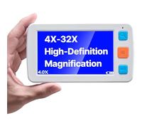 Lente d'ingrandimento digitale portatile, ausilio per la visione HD da 4,3", zoom 4X - 32X, luminosità dello schermo a 5 livelli, 17 modalità di colore, uscita AV per ipovedenti, ipovisione