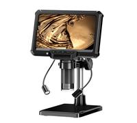 Lente d'ingrandimento digitale portatile con corpo in metallo con ingrandimento da 10X a 1000X, adatta per ricerca scientifica e microscopio educativo per riparazioni e ispezioni elettroniche