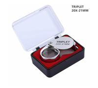 Lente d'ingrandimento for gioielli 10x20x 30x, lente pieghevole tascabile, mini di ingrandimento a forma diamante, tripla, strumento for occhiali da lettura(Silver 20X)
