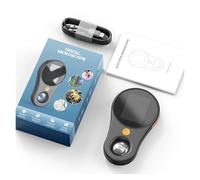 Lente d'ingrandimento for microscopio digitale portatile con ingrandimento 500X luce for elettronica, monete, gioielli, orologi, riparazione(Black)