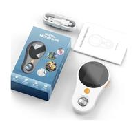 Lente d'ingrandimento for microscopio digitale portatile con ingrandimento 500X luce for elettronica, monete, gioielli, orologi, riparazione(White)