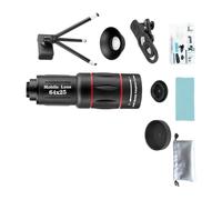 Lente d'ingrandimento Fotografia Obiettivo 18X/28X/36X/64X Teleobiettivo con clip di montaggio Teleobiettivo Telefono per la maggior parte dei telefoni Fotografia mobile rivestita multipla