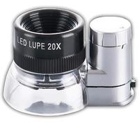 Lente d'Ingrandimento Gioiellieri Lente d'Ingrandimento 6 LED Illuminato 20x Ingrandimento Oculare, Cannocchiale Ad Anello di Ingrandimento, Jeweler's Lupe Ideale per Gioielli, Diamanti, Ge