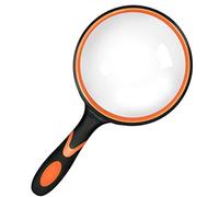 Lente d'ingrandimento grande da 100 mm, lente d'ingrandimento portatile 10X, lente d'ingrandimento per bambini, infrangibile, con manico in gomma antiscivolo, per anziani e bambini, per hobby,