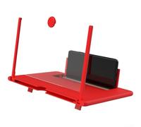 Lente d'ingrandimento HD da 12 pollici per smartphone, design portatile pieghevole per guardare film e video con display più grande (12 pollici (rosso)