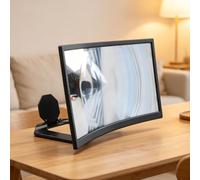 Lente d'ingrandimento HD per smartphone, proiettore 3D, protezione per gli occhi, pieghevole, supporto per telefono per viaggi, home cinema, grande (misura 4)