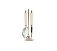 Lente d'ingrandimento Home ESPRIT Cristallo Acciaio Osso 8 x 8 x 30 cm