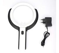 Lente d'ingrandimento illuminata 1,8 x e 5 x con supporto, spessore 130 mm, lampada tavolo con lente d'ingrandimento, lampada scrivania con spina europea